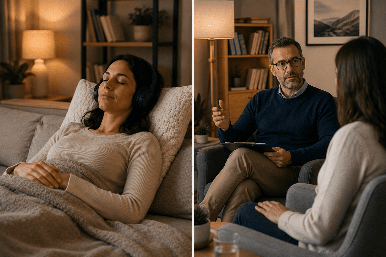 self-hypnosis vs hypnotherapist